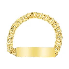 10K Yellow Gold Chino Link ID Bracelet