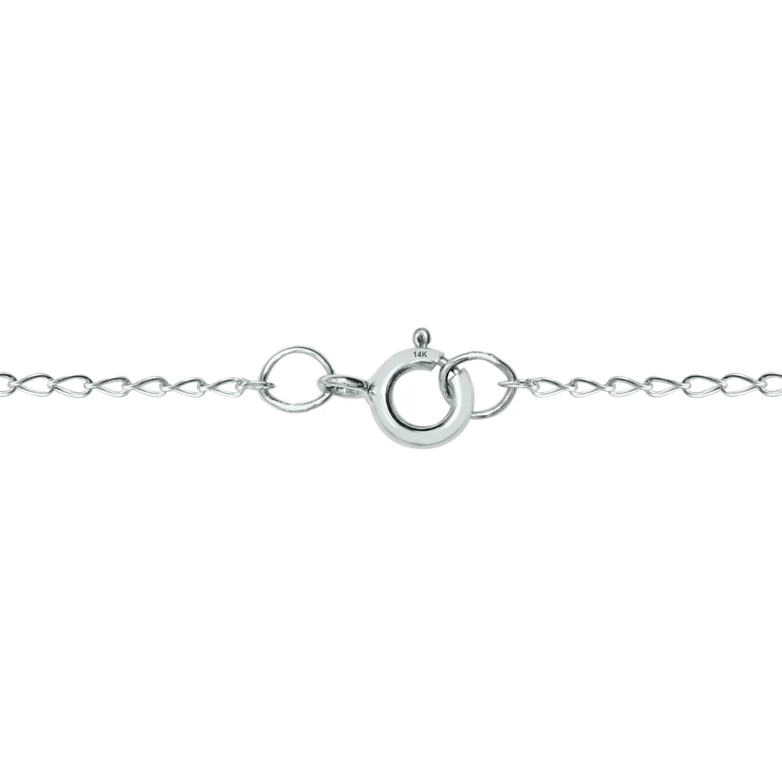 14K White Gold 5Mm Heart Emerald Pendant