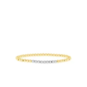 4mm ball bracelet with textured beads