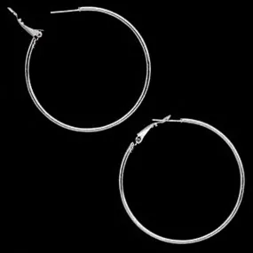 50mm Surgical Steel Stainless Hoop Earrings