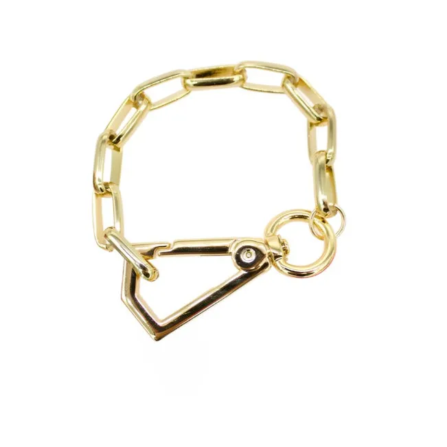 8.5mm Solid Paper Clip Bracelet (I357)