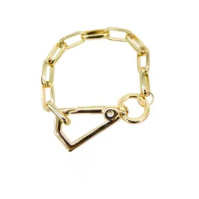 8.5mm Solid Paper Clip Bracelet (I357)