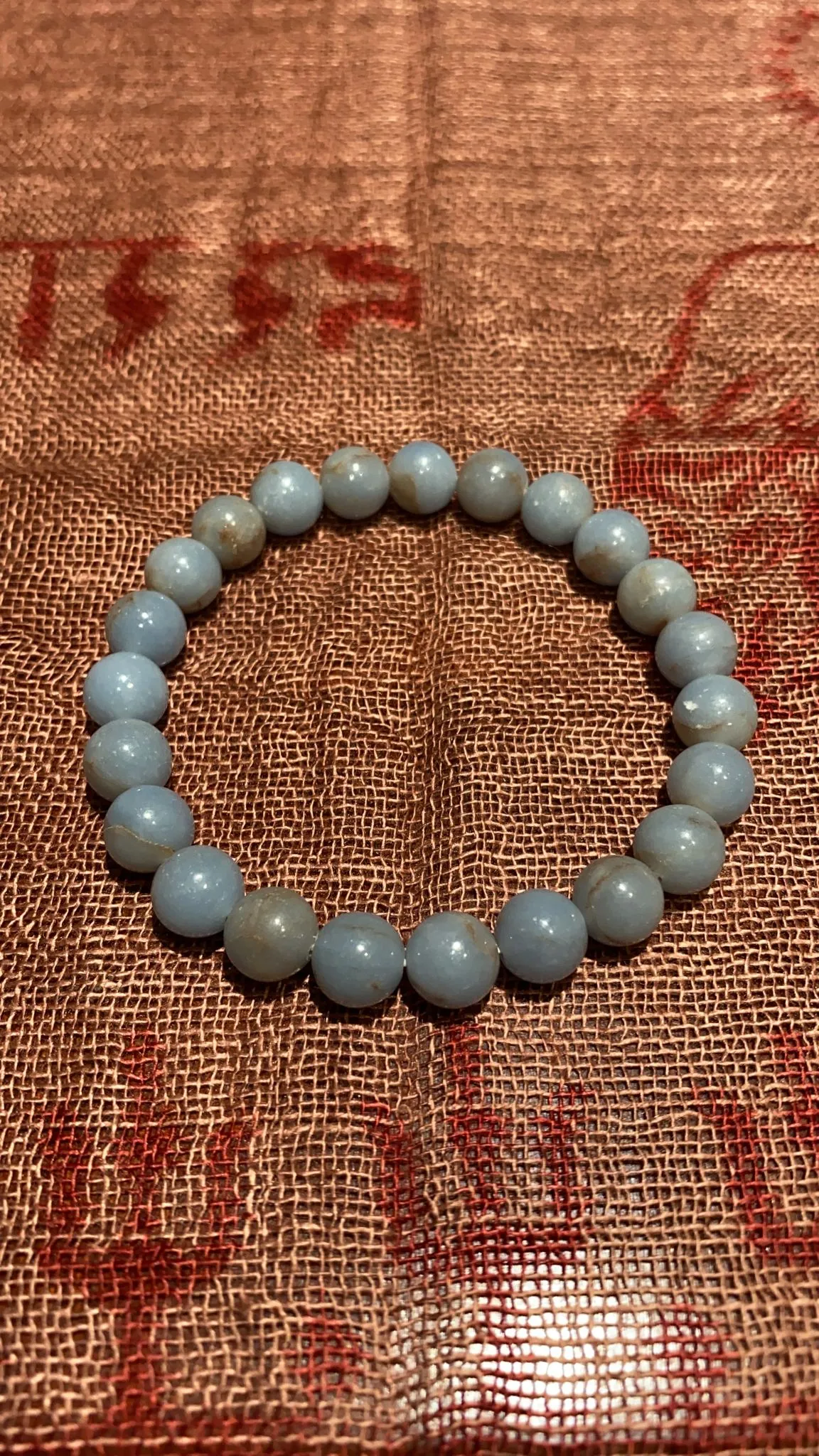 8MM Angelite Bead Bracelet