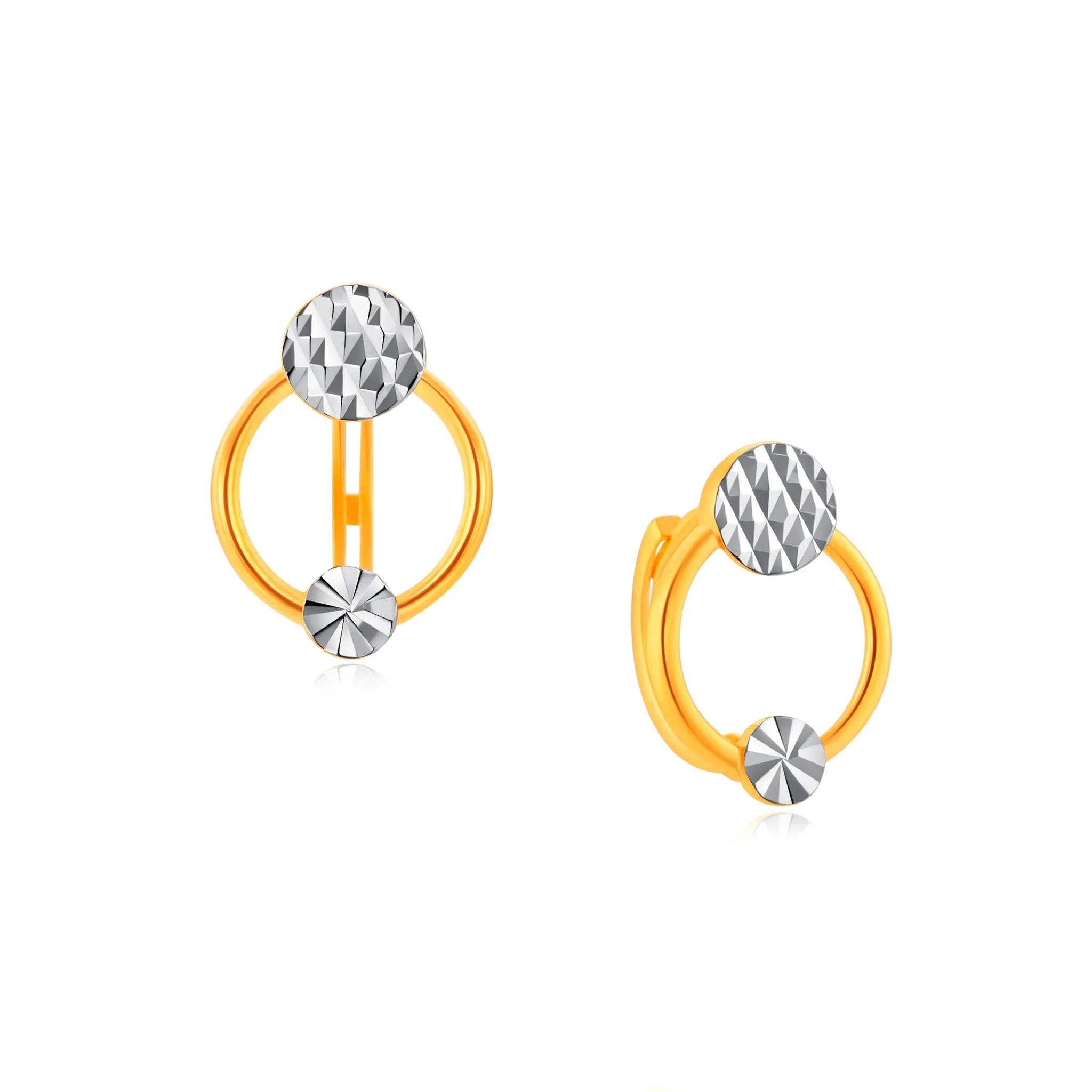 916 Gold Duo Dazzlers Hoops