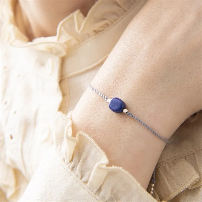 A Beautiful Story - Gemstone Card Lapis Lazuli Silver Bracelet