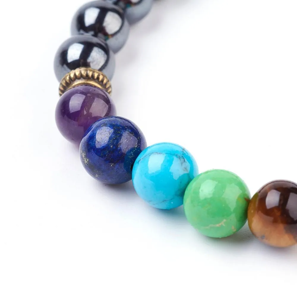 Adult's Chakra Gemstone Stretch Bracelet