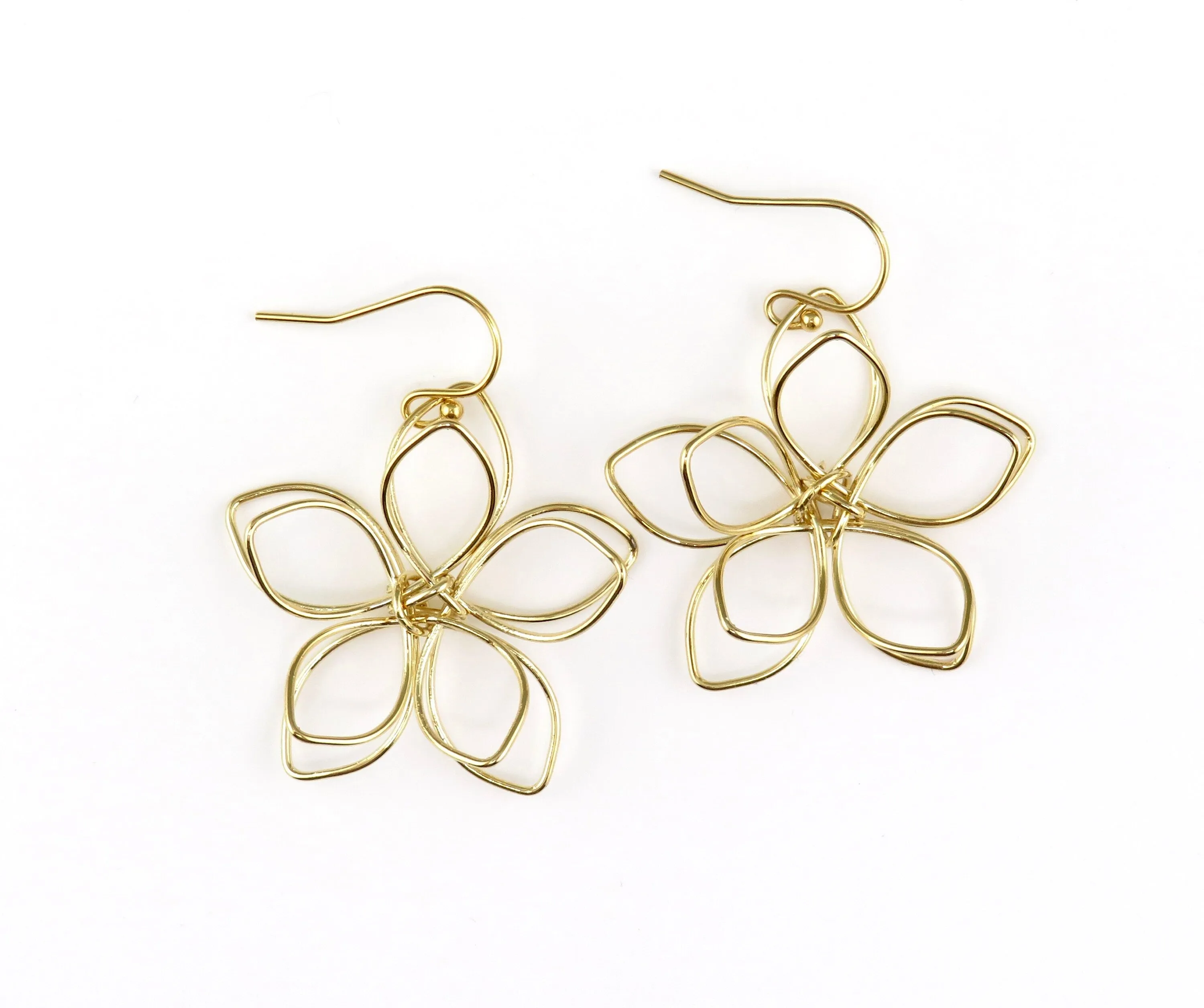 Airy Flower Earrings - Gold