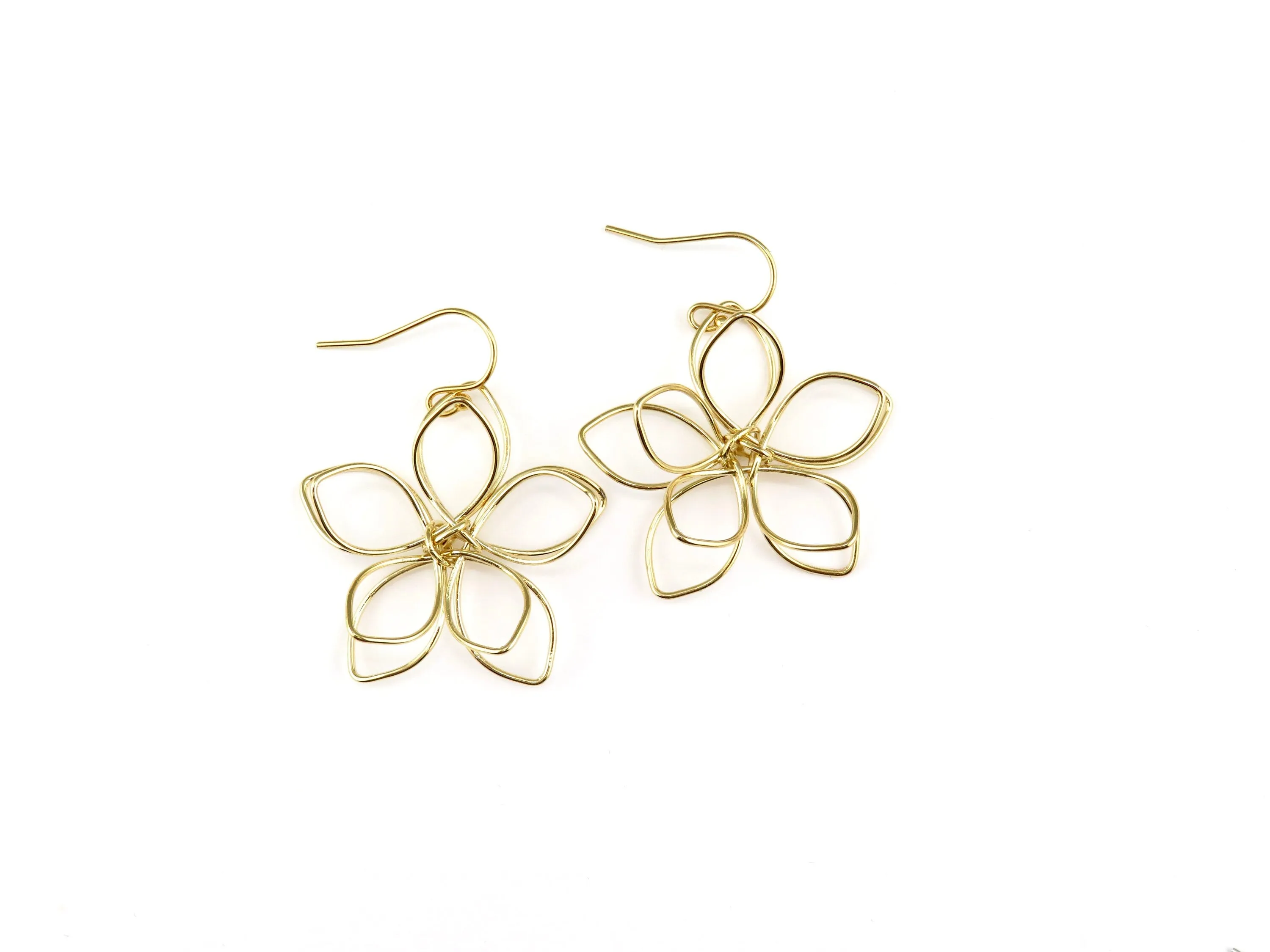 Airy Flower Earrings - Gold