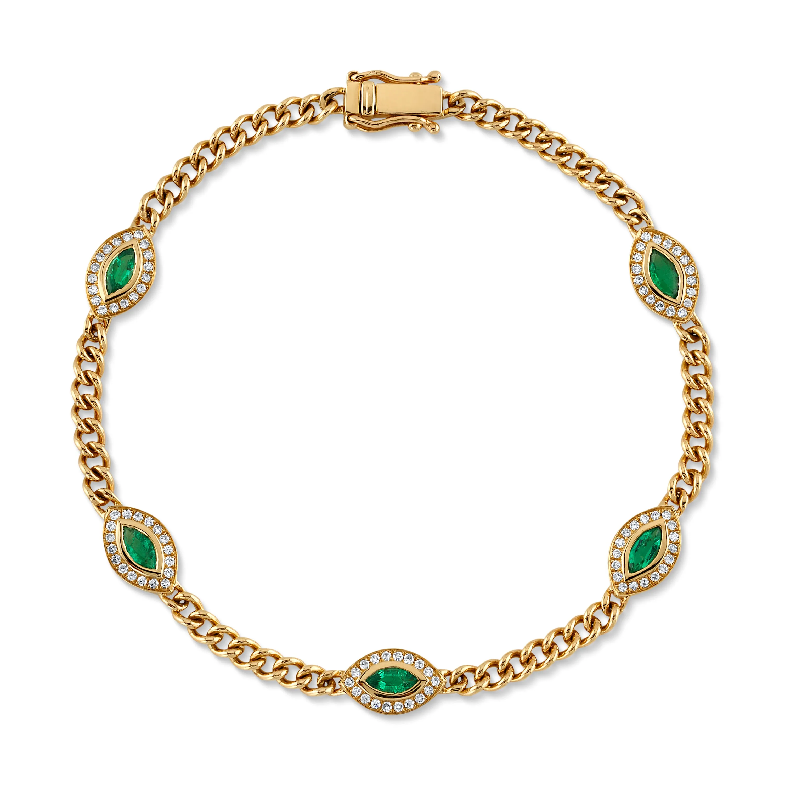 'All Seeing Eye' Chain Bracelet with Stones
