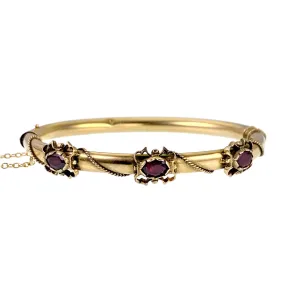 Antique Garnet Trio Bangle