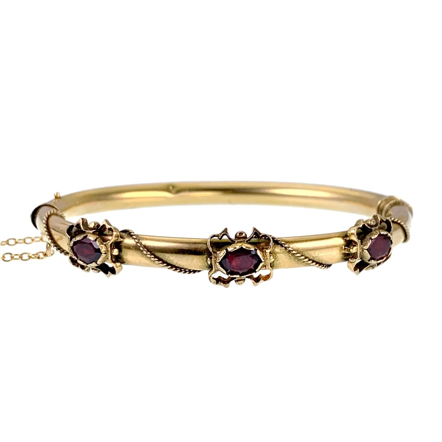 Antique Garnet Trio Bangle