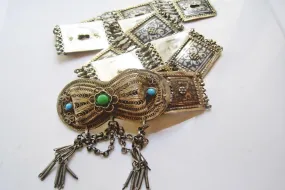 Antique Ottoman Silver and Niello Belt