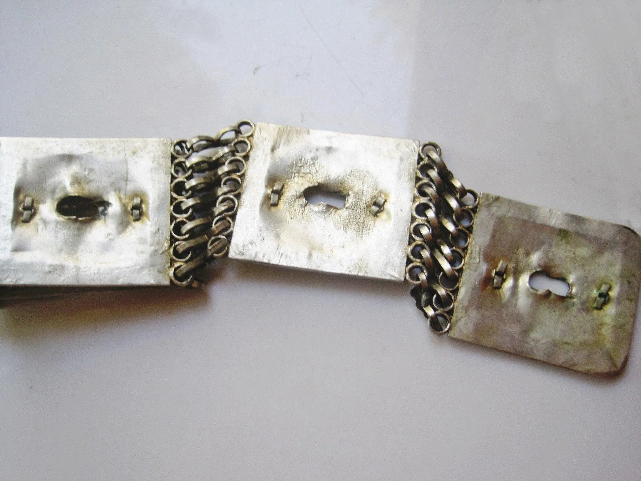 Antique Ottoman Silver and Niello Belt