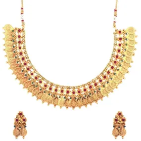 Antique Traditional Gold Plated Choker Necklace For Women
