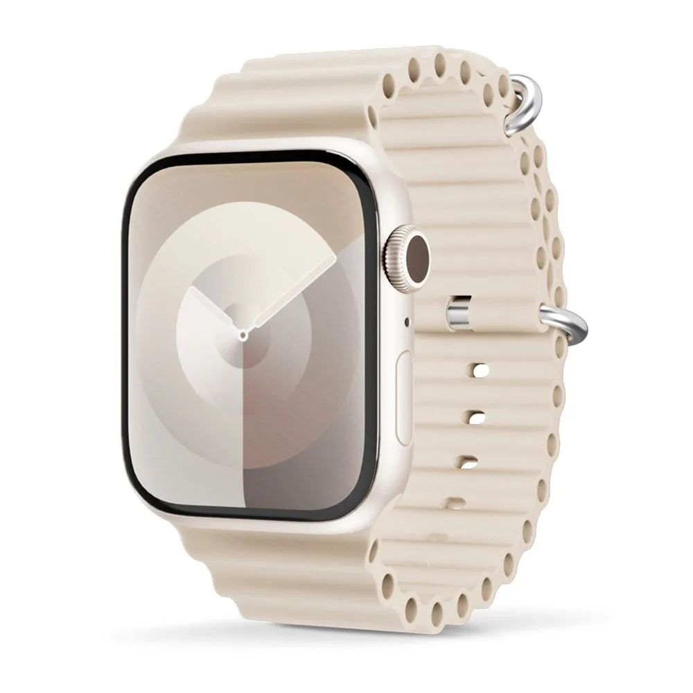 Apple Watch (38/40/SE/41/42mm) Epico Ocean Silikone Rem - Cremehvid