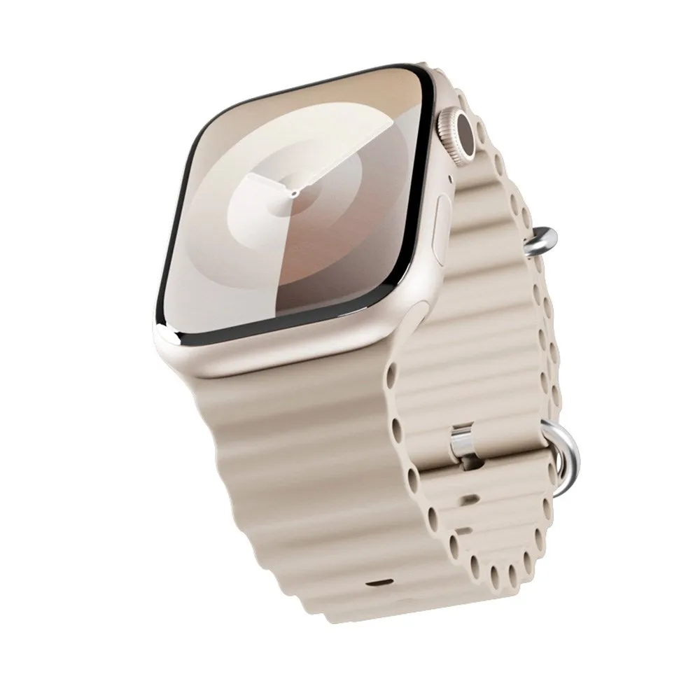 Apple Watch (38/40/SE/41/42mm) Epico Ocean Silikone Rem - Cremehvid