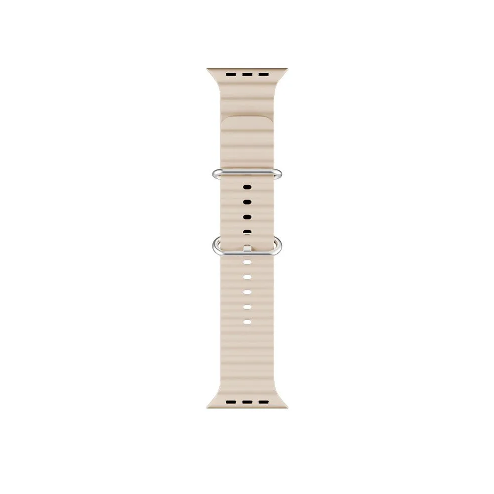 Apple Watch (38/40/SE/41/42mm) Epico Ocean Silikone Rem - Cremehvid