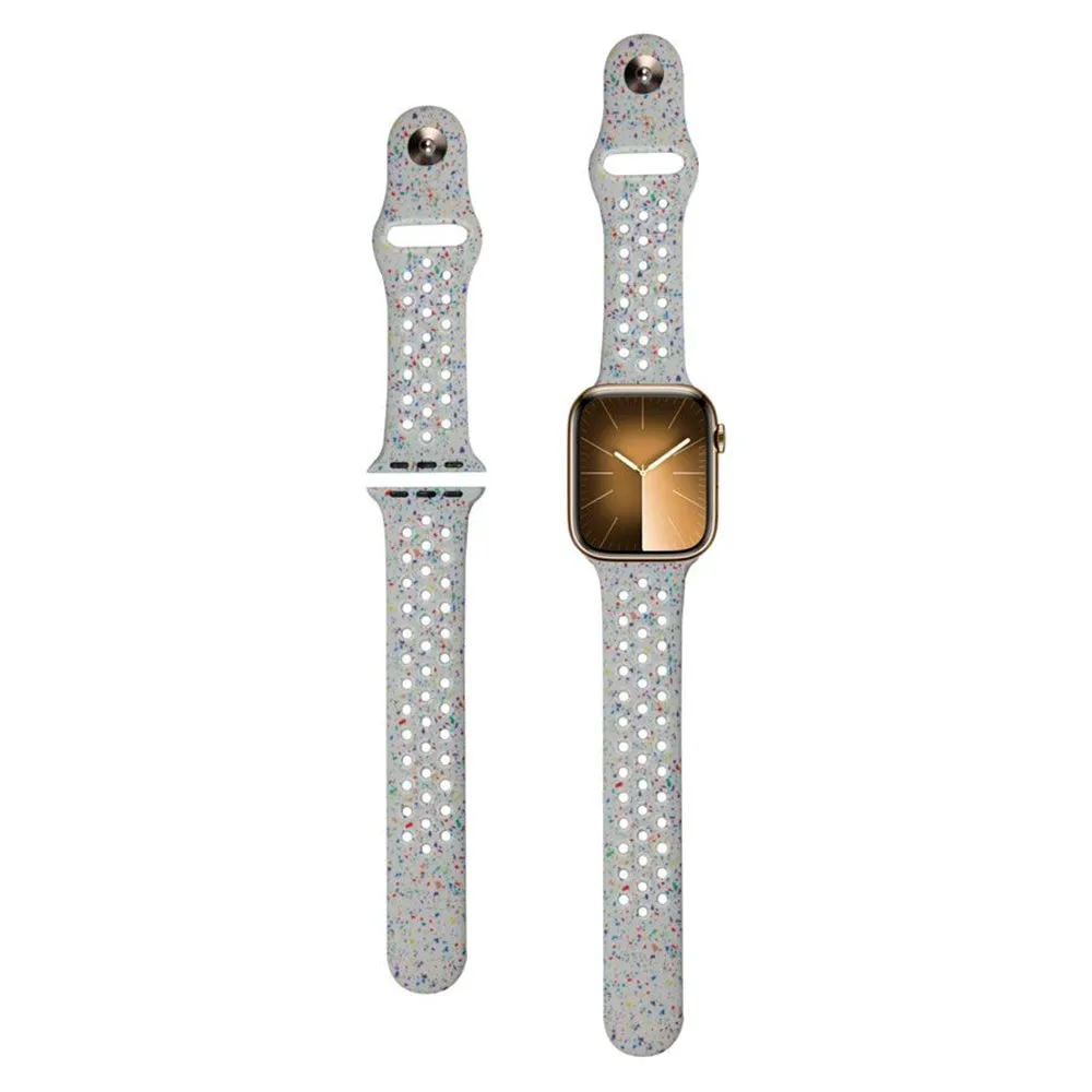 Apple Watch (38/40/SE/41/42mm) Lippa FLOUR Silikonerem - Hvid