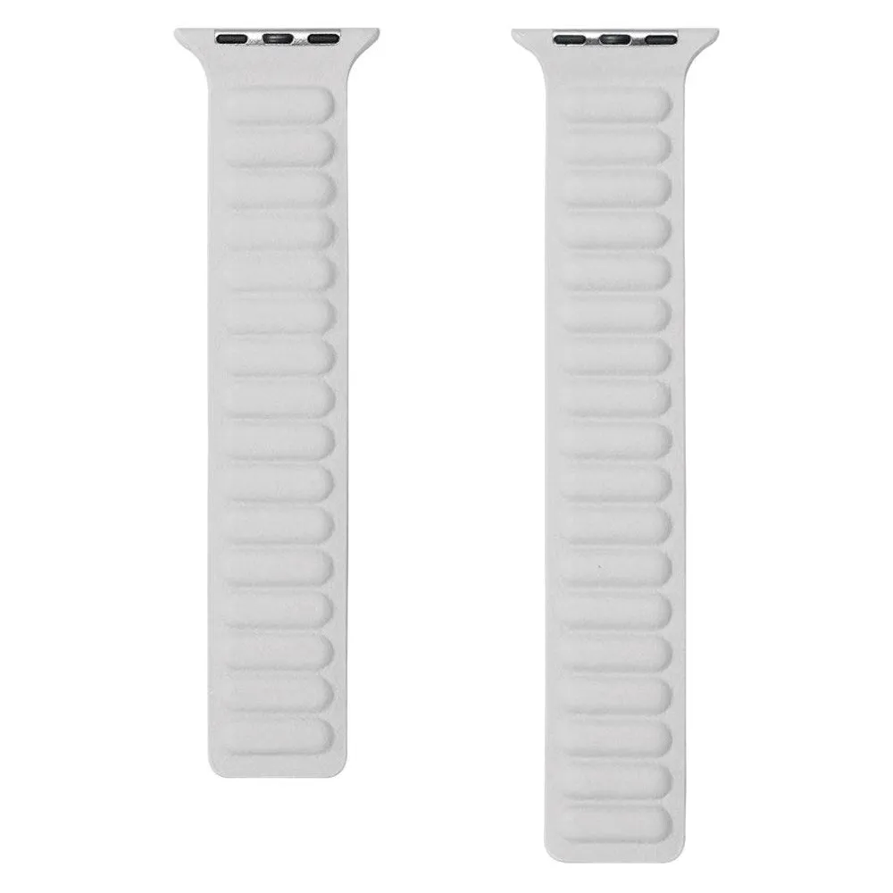 Apple Watch (38/40/SE/41/42mm) Lippa Magnetisk Læder Rem - Hvid
