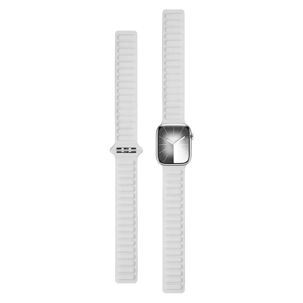 Apple Watch (38/40/SE/41/42mm) Lippa Magnetisk Læder Rem - Hvid