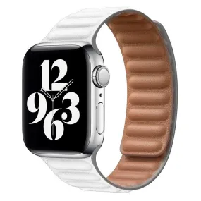Apple Watch (38/40/SE/41/42mm) Lippa Magnetisk Læder Rem - Hvid