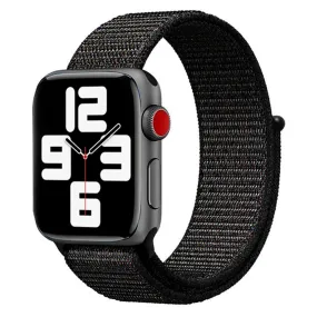 Apple Watch (38/40/SE/41/42mm) Lippa Nylon Rem - Sort