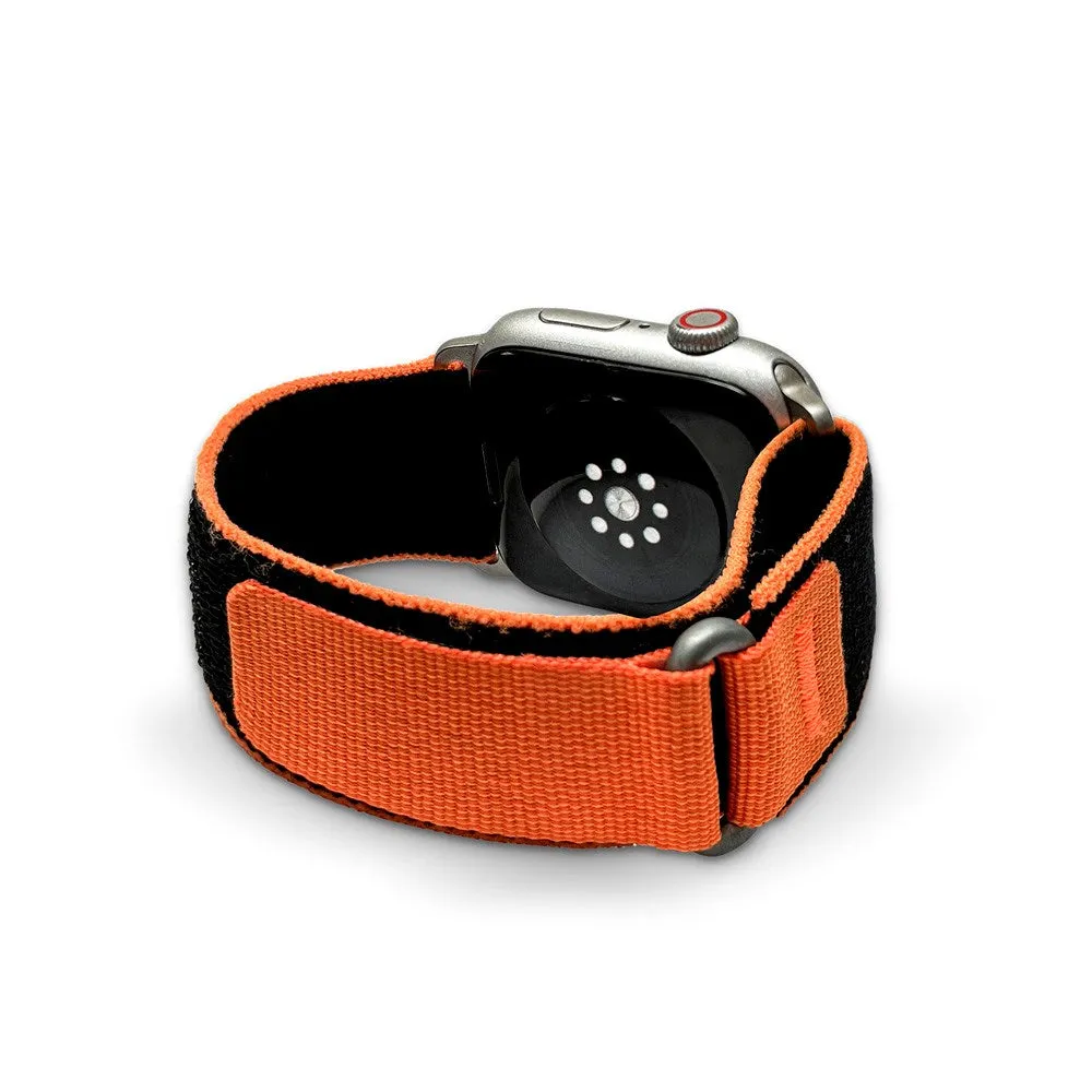 Apple Watch (38/40/SE/41/42mm) PURO TRIAL LOOP Rem - Sort/Orange