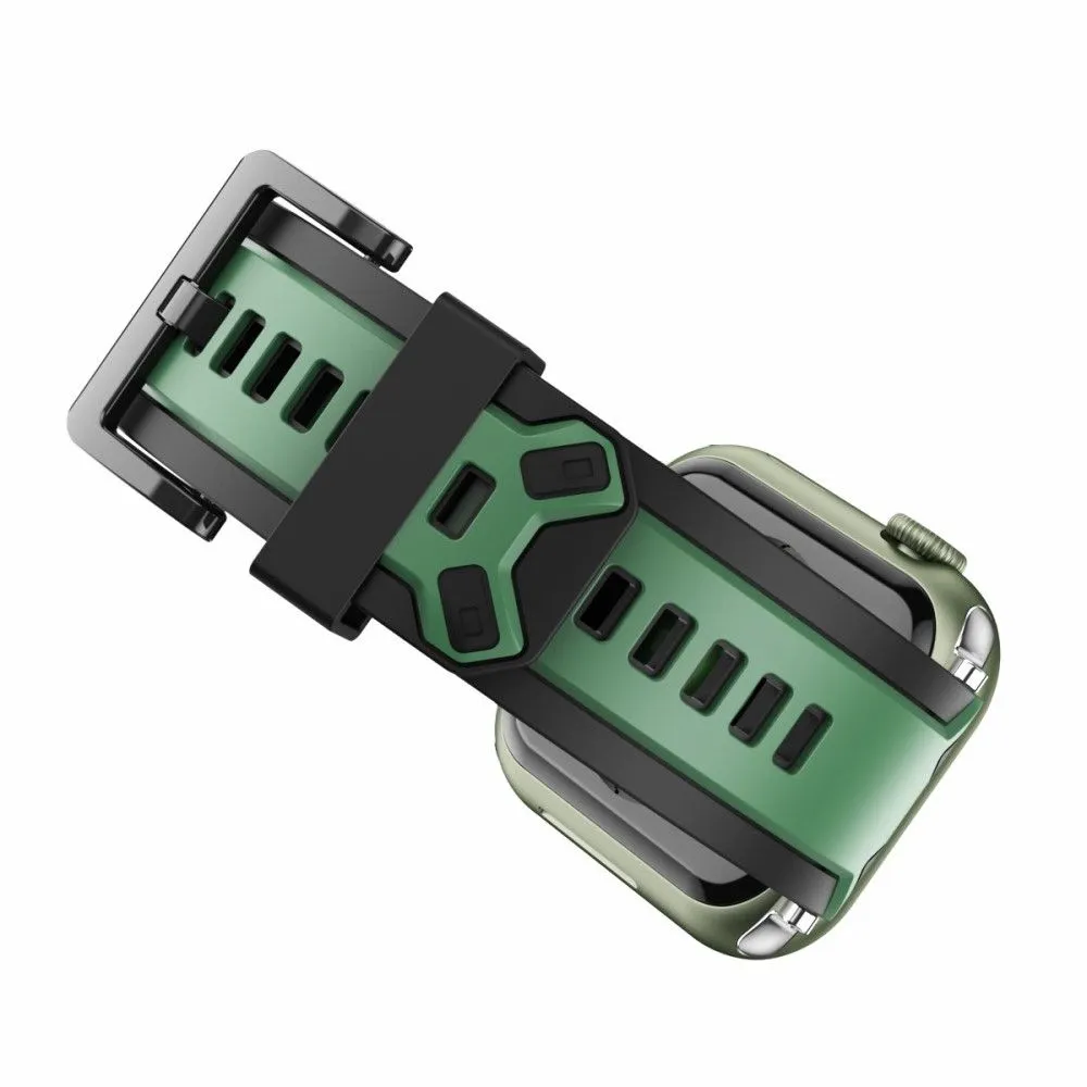 Apple Watch (41mm) color splice silicone watch strap - Army Green / Black