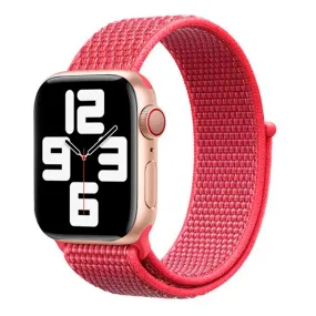Apple Watch (42/44/SE/45/46/49mm) Lippa Nylon Rem - Rød