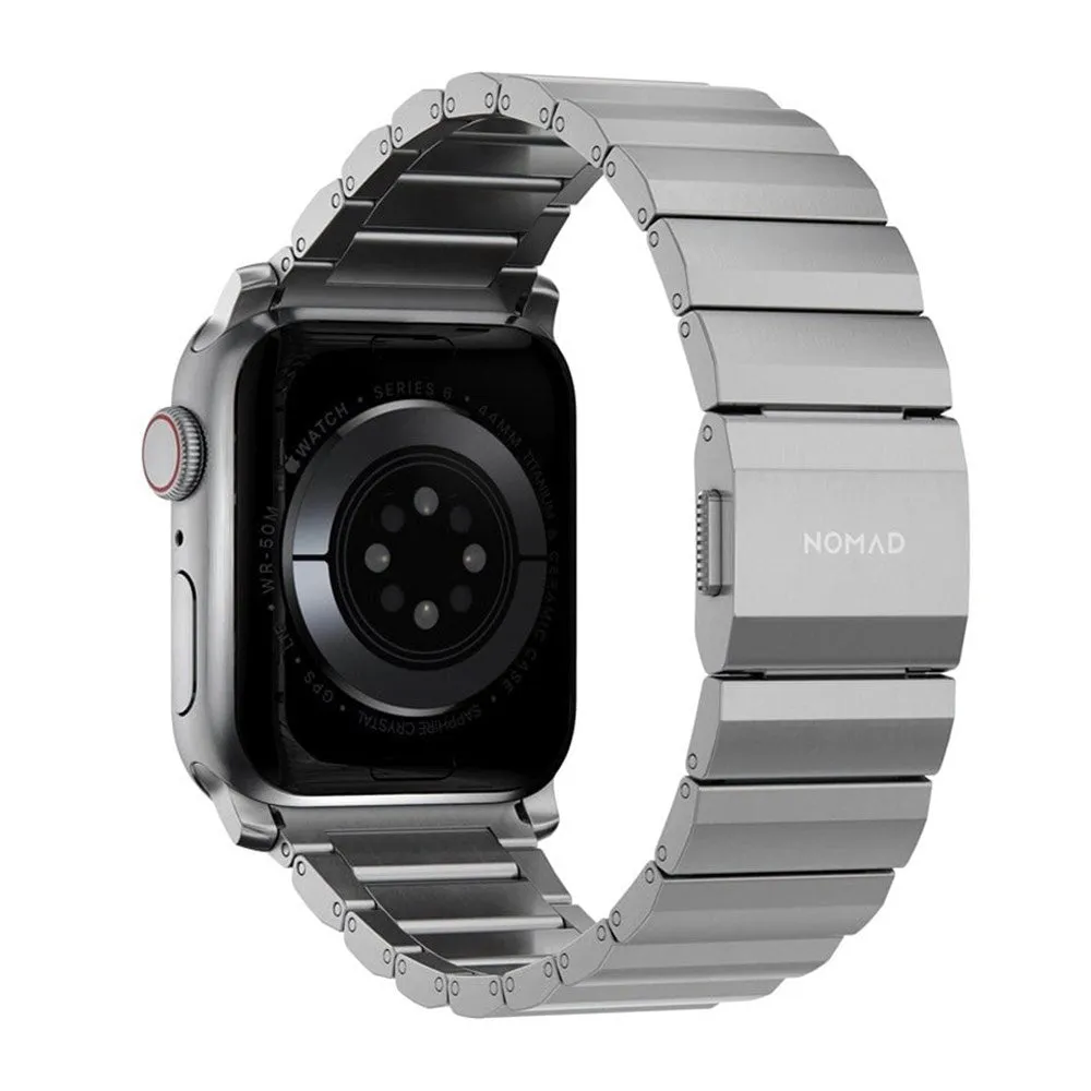 Apple Watch (42/44/SE/45/46/49mm) Nomad Titanium Band Rem - Silver