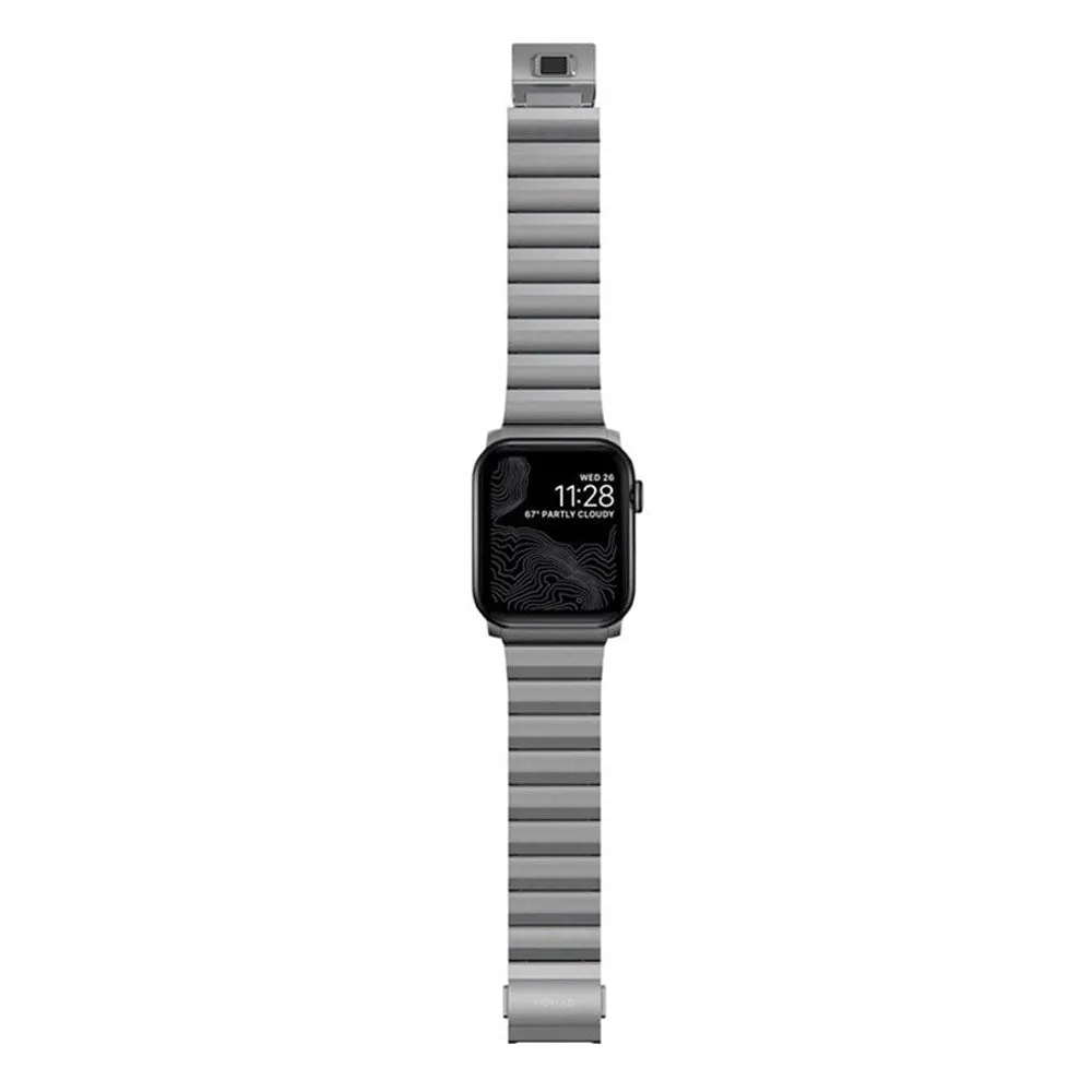 Apple Watch (42/44/SE/45/46/49mm) Nomad Titanium Band Rem - Silver