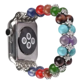 Apple Watch (45mm) rhinestone décor bead watch strap - Silver
