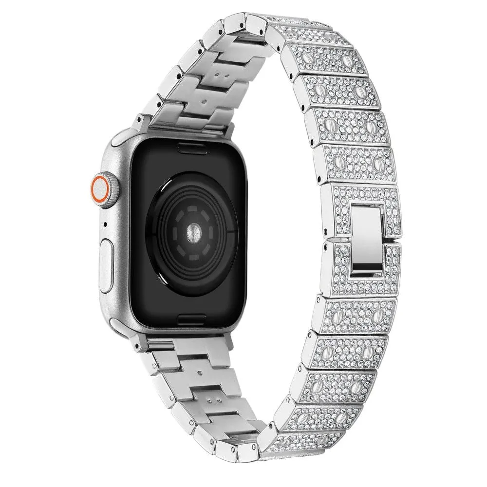 Apple Watch (45mm) rhinestone décor watch strap - Silver