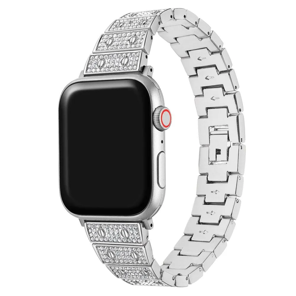 Apple Watch (45mm) rhinestone décor watch strap - Silver