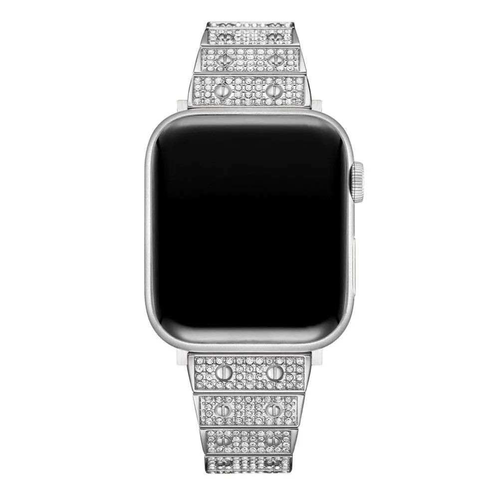 Apple Watch (45mm) rhinestone décor watch strap - Silver