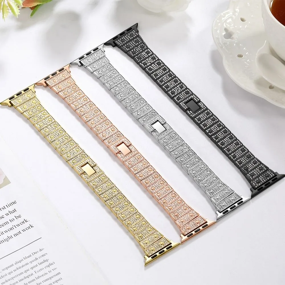 Apple Watch (45mm) rhinestone décor watch strap - Silver