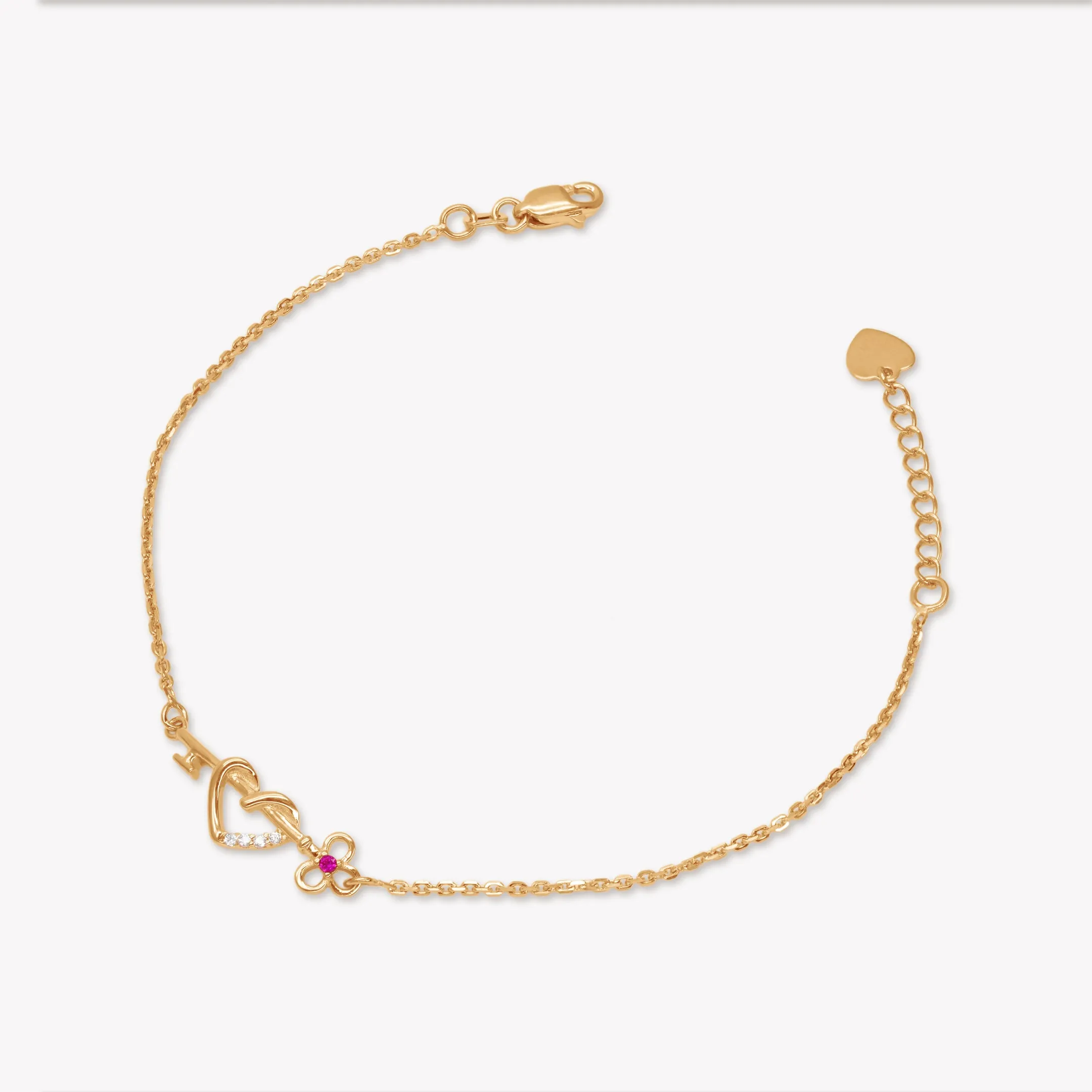 Asciea Heart Key Bracelet