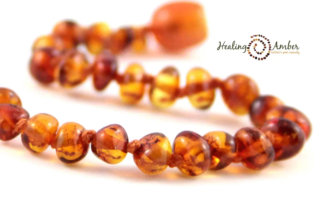 Baltic Amber Bracelet/Anklet - Circle - 6.5"