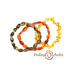 Baltic Amber Bracelet/Anklet - Circle - 6.5"