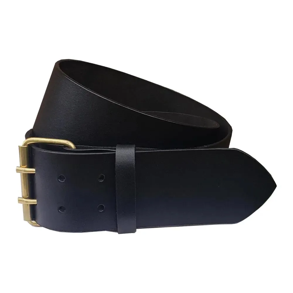 Black Leather Kilt Belt | Kilt For Men | Kilt Accessories