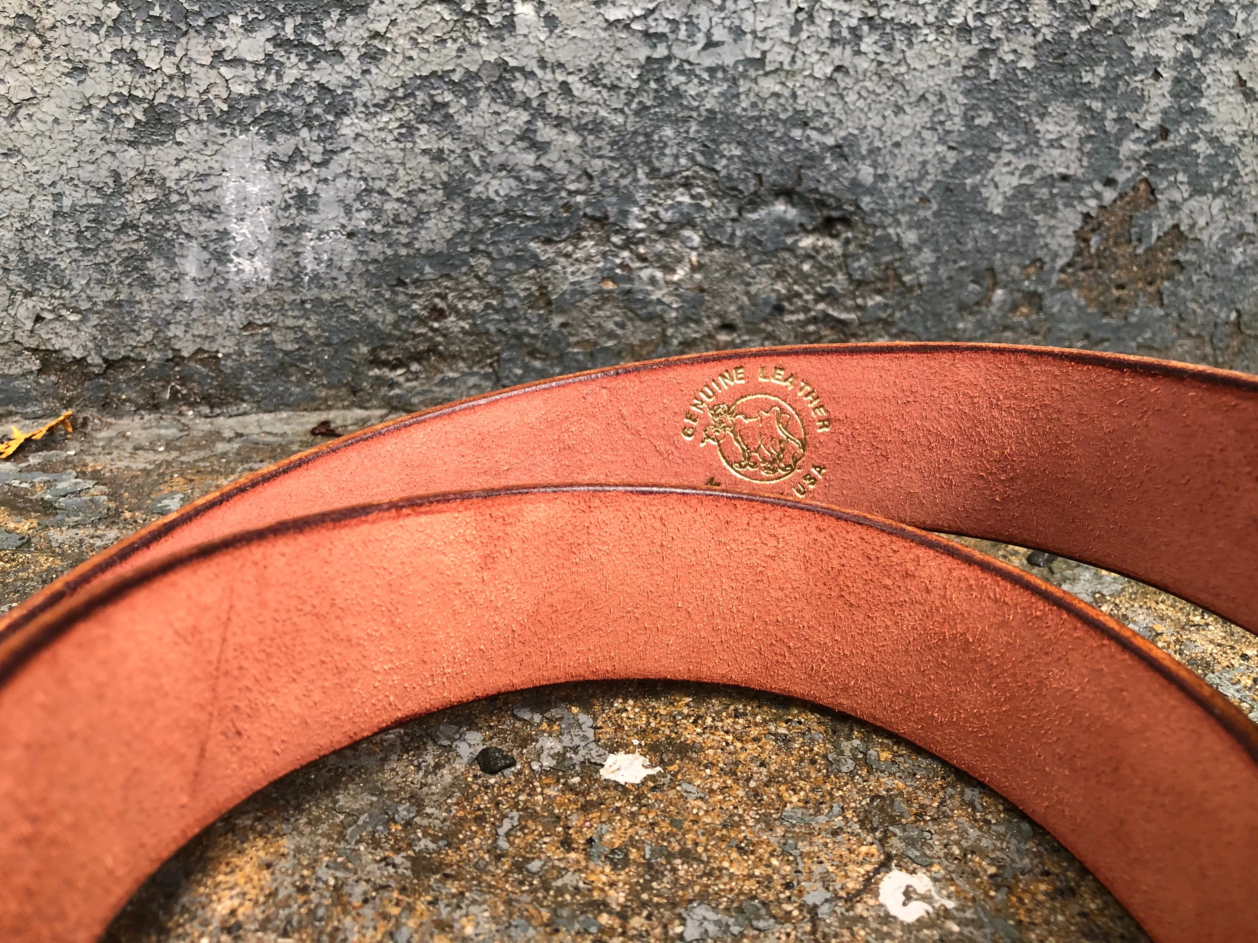 Brown 'Stamped Series' Minimalist Belt (Brass & Nickel Hardware Available)