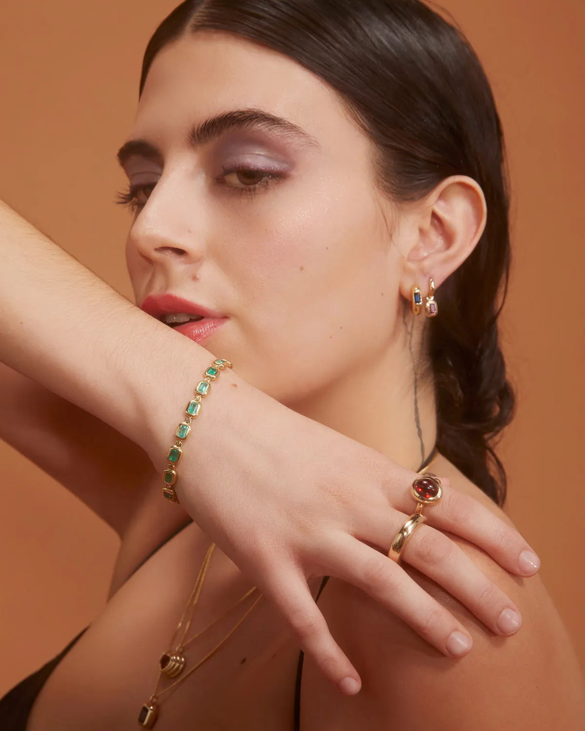 BUBBLE EMERALD TENNIS BRACELET