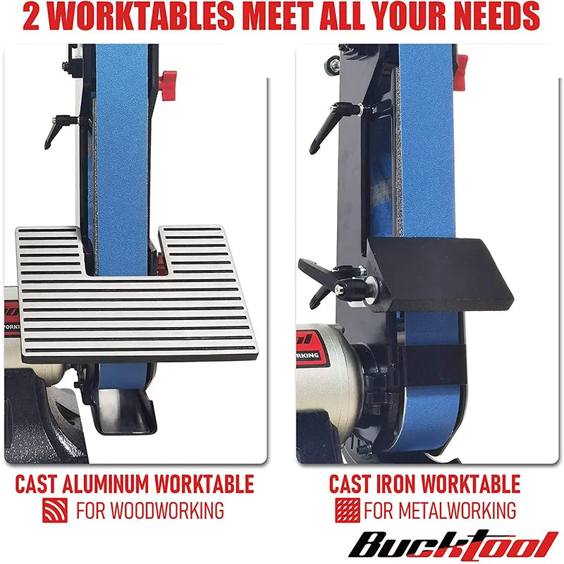 Bucktool 2" x 42" Belt Sander & 6" Bench Grinder Combo - BG2600