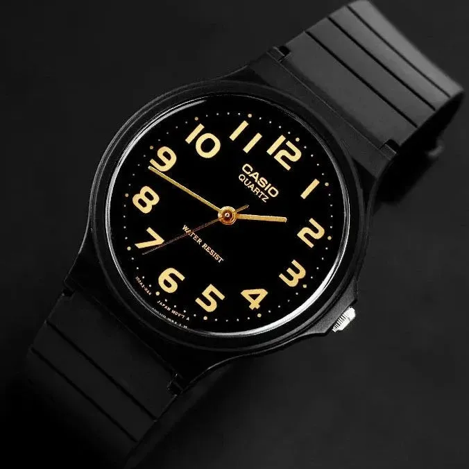 Casio Analogue Black Dial Resin Strap Unisex Watch| MQ-24-1B2LDF