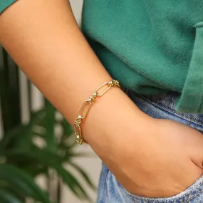 Cecillia - Gold Link Accent Bracelet