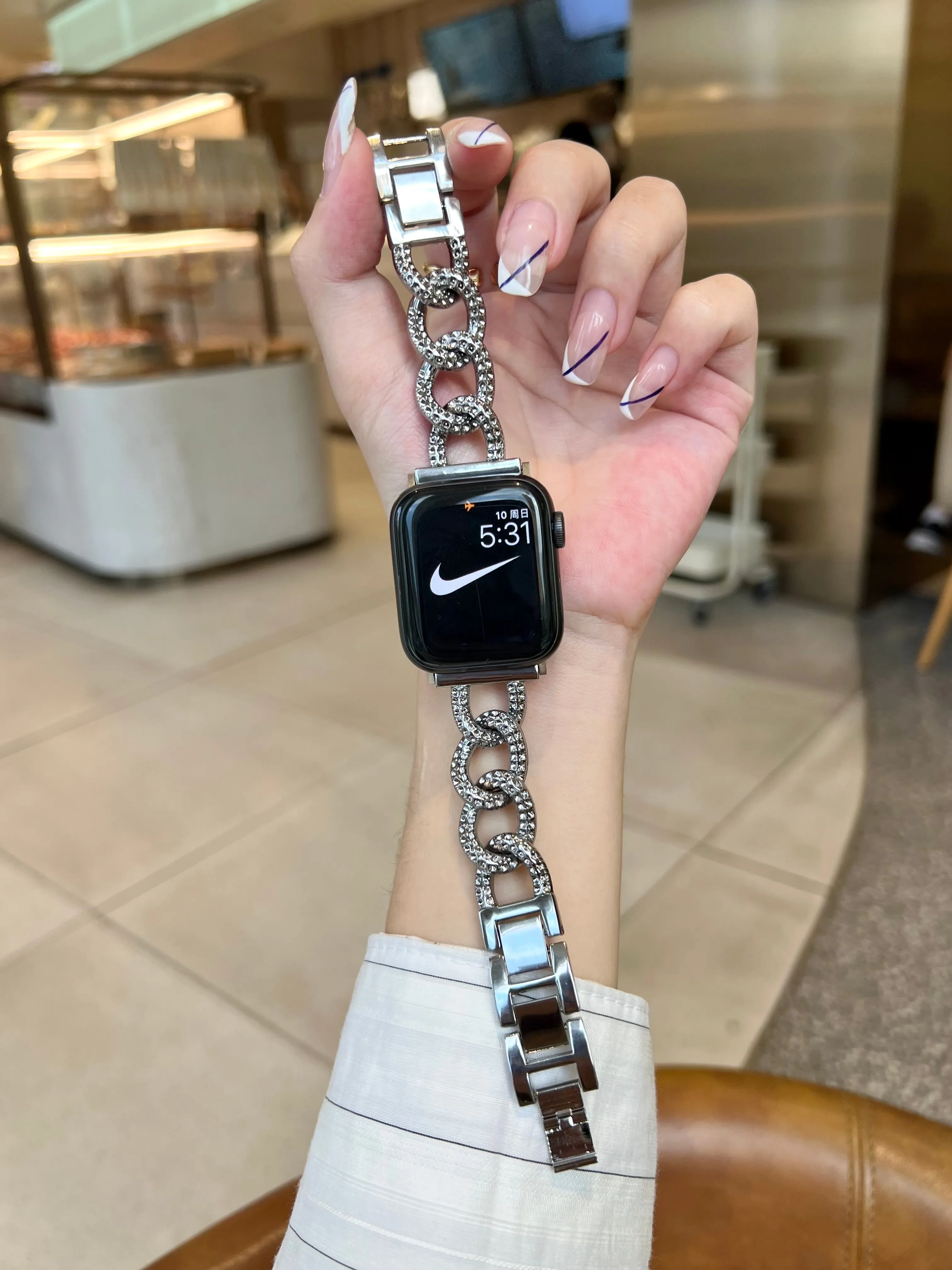 Chain Apple Watch Band, 38mm 40mm,42mm, 44mm, Chain IWatch Band, Stainless Steel Iwatch Band, Luxury Strap, Women Bracelet