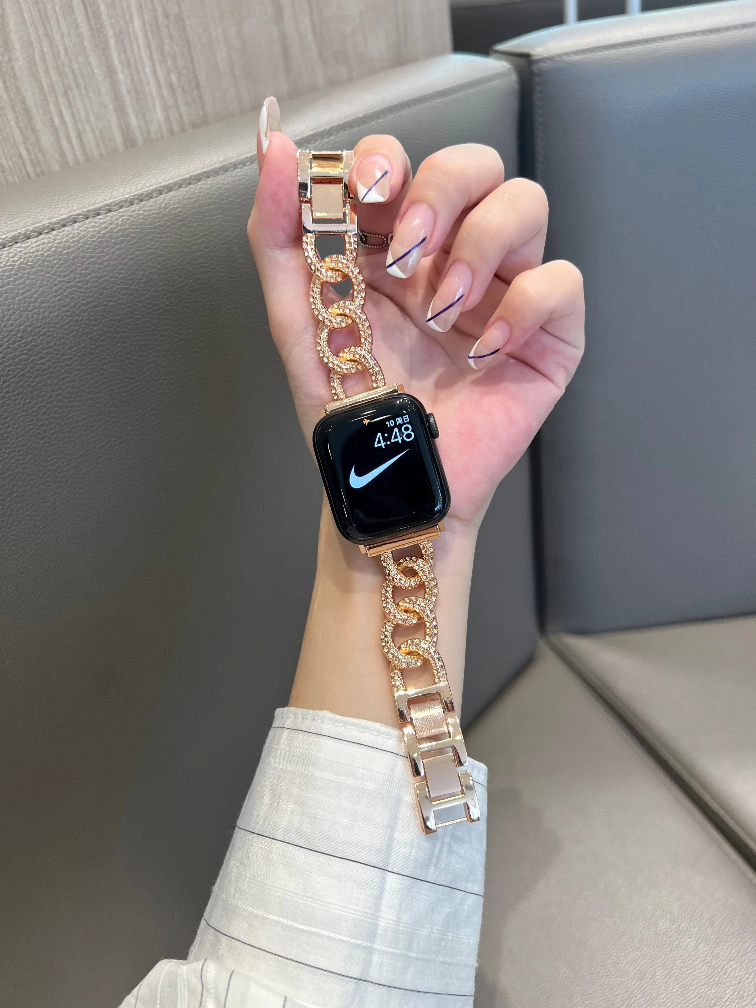 Chain Apple Watch Band, 38mm 40mm,42mm, 44mm, Chain IWatch Band, Stainless Steel Iwatch Band, Luxury Strap, Women Bracelet