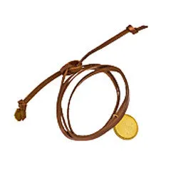 'Charmed' Leather Wrap Bracelet, Gold