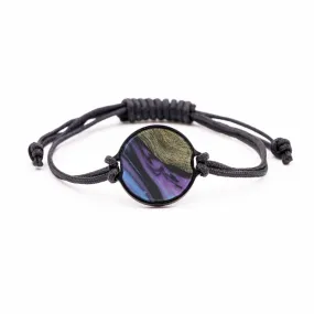 Circle Wood Resin Bracelet - Winonah (Purple, 588538)