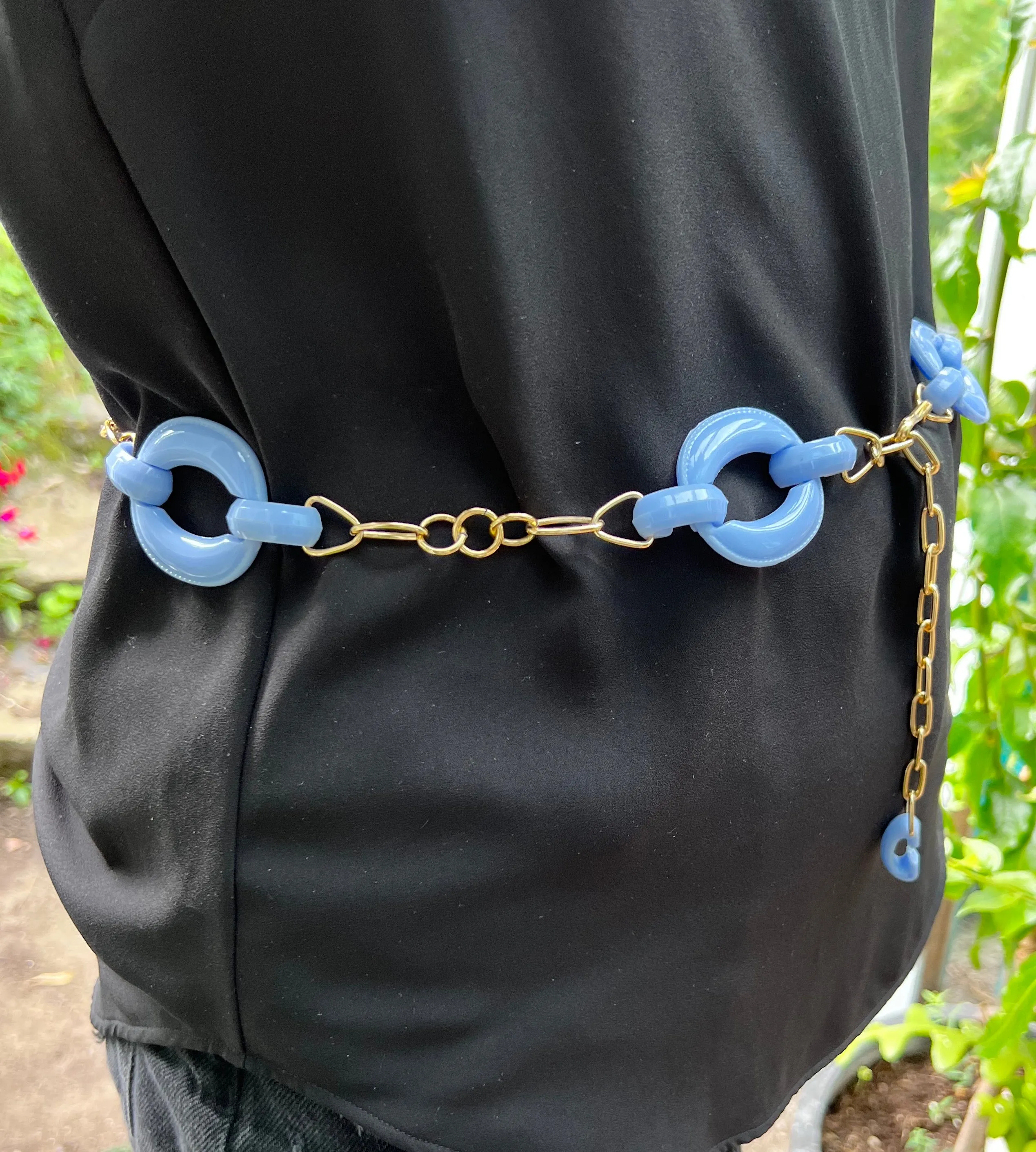 Confident and Colourful 1950s / 60s Chain Belt - 33-40"